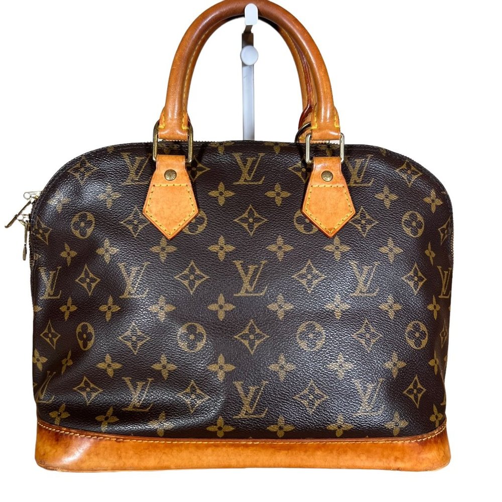 Authentic Louis Vuitton Satchel Bag Alma Monogram Used LV Handbag Vintage